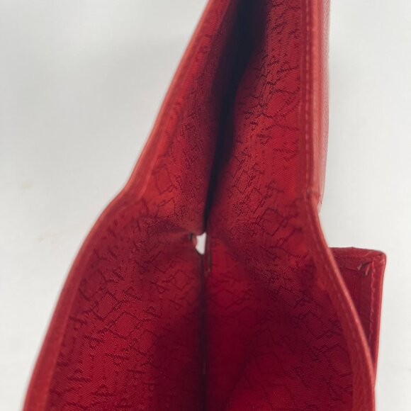 Yves Saint Laurent (YSL) Vintage Red Leather Compact Bifold Wallet - Preowned - Picture 7 of 11